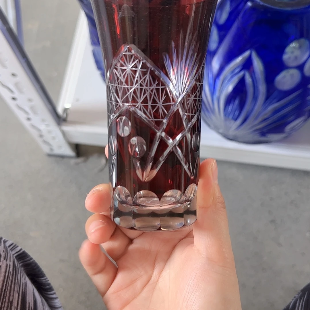 水晶玻璃高脚款微瑕一个