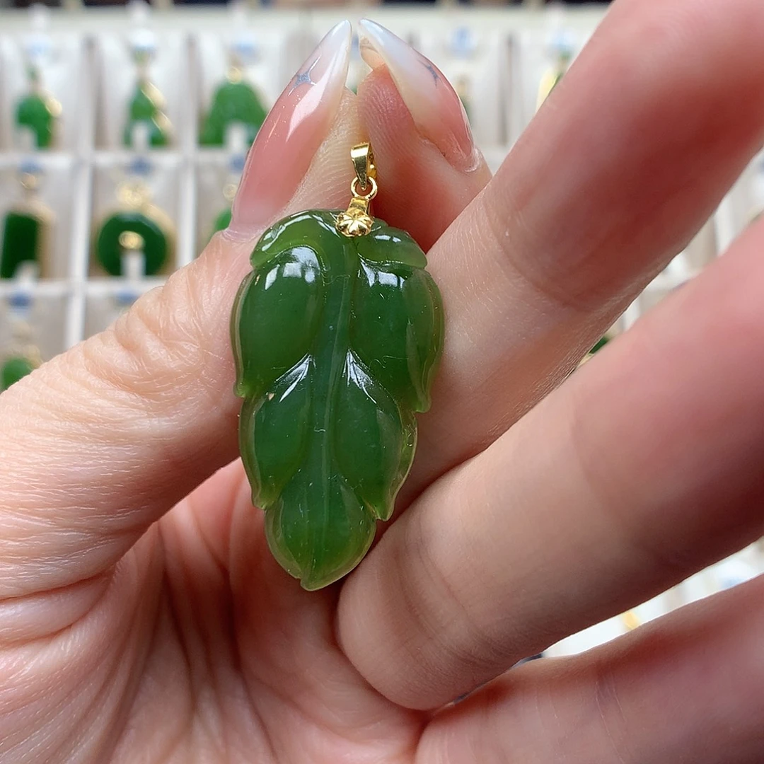 和田玉颈饰18K金镶嵌1730