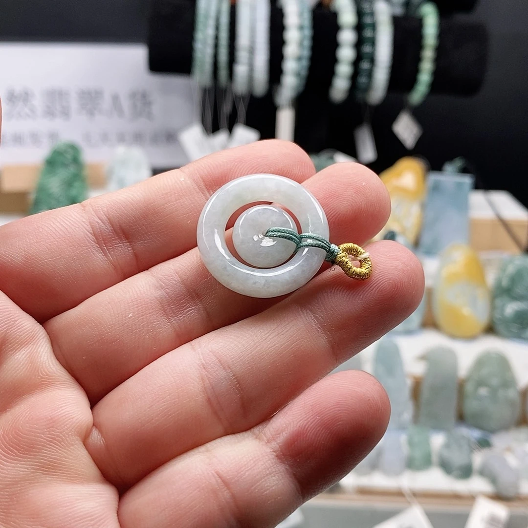 翡翠未镶嵌吊坠(不含链)57子母扣