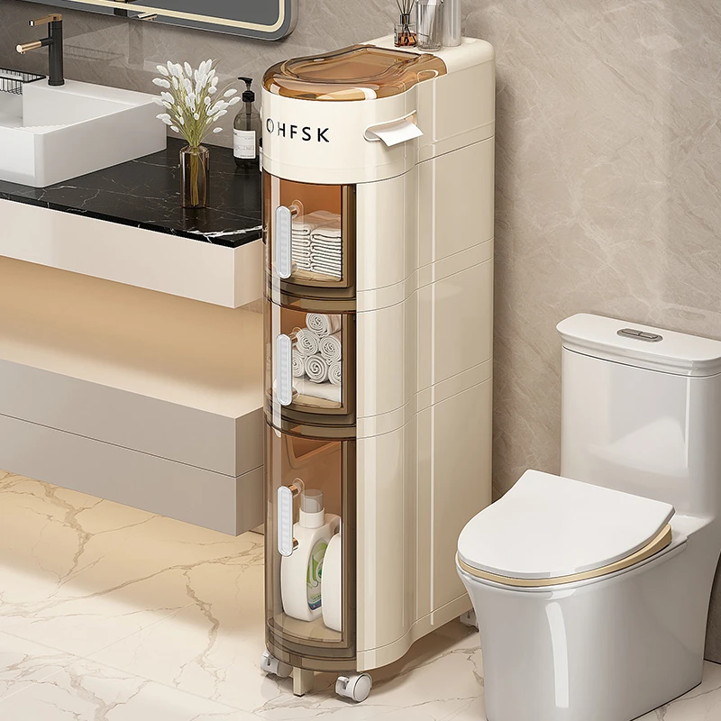 卫生间置物架浴室夹缝柜洗手间收纳柜厕所储物柜马桶侧边柜窄