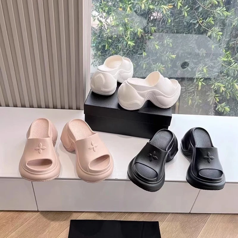 【香港DcSU&Shoes官方正品】十字花厚底拖鞋女夏季外穿2025新款增