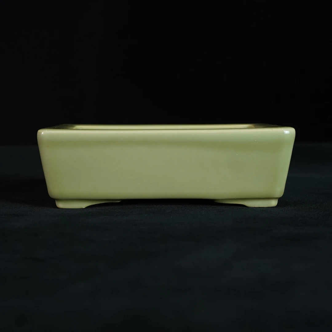 LXZ250111025【十竹斋】清晚期豆青釉水仙盆