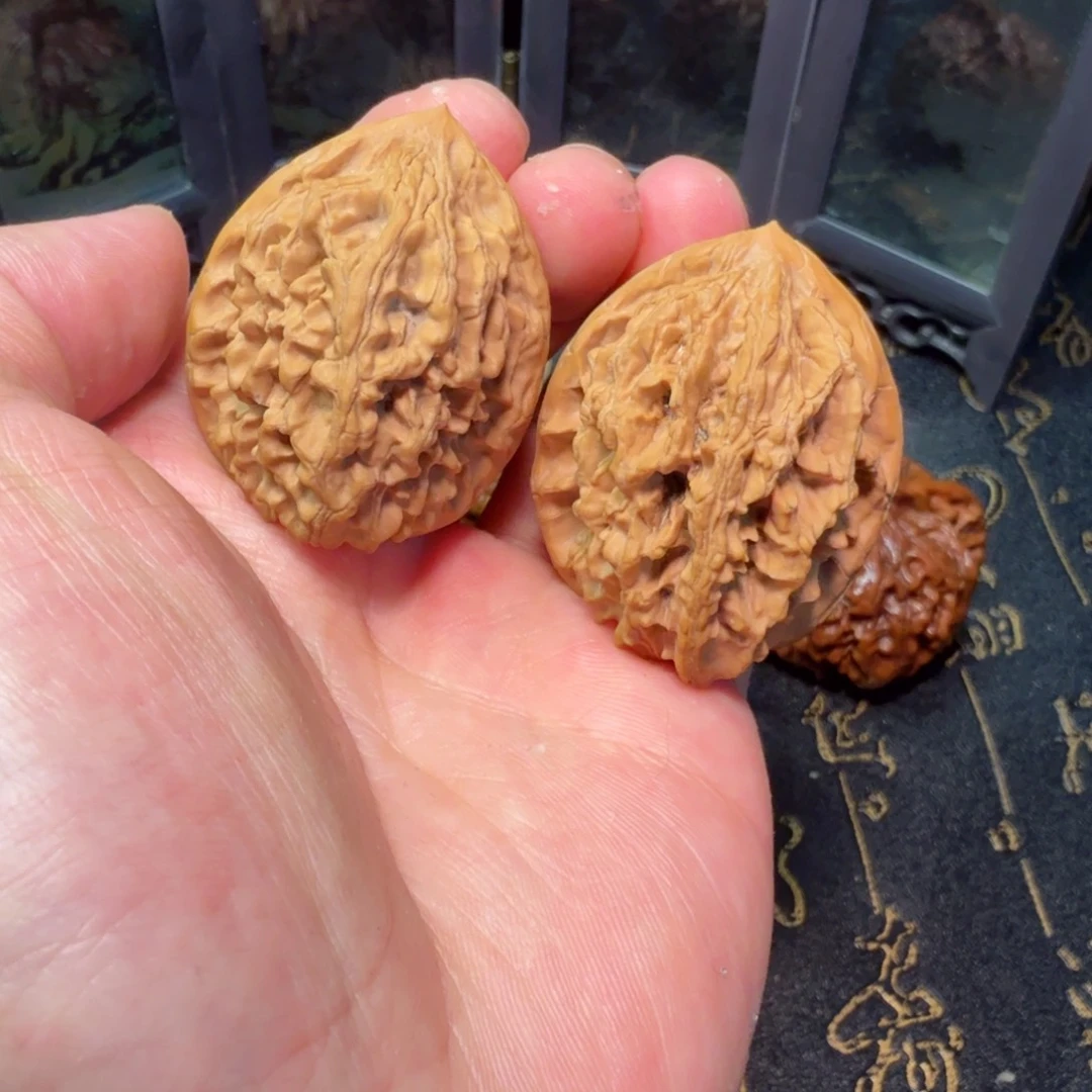 文玩核桃把件野核龙纹金刚35