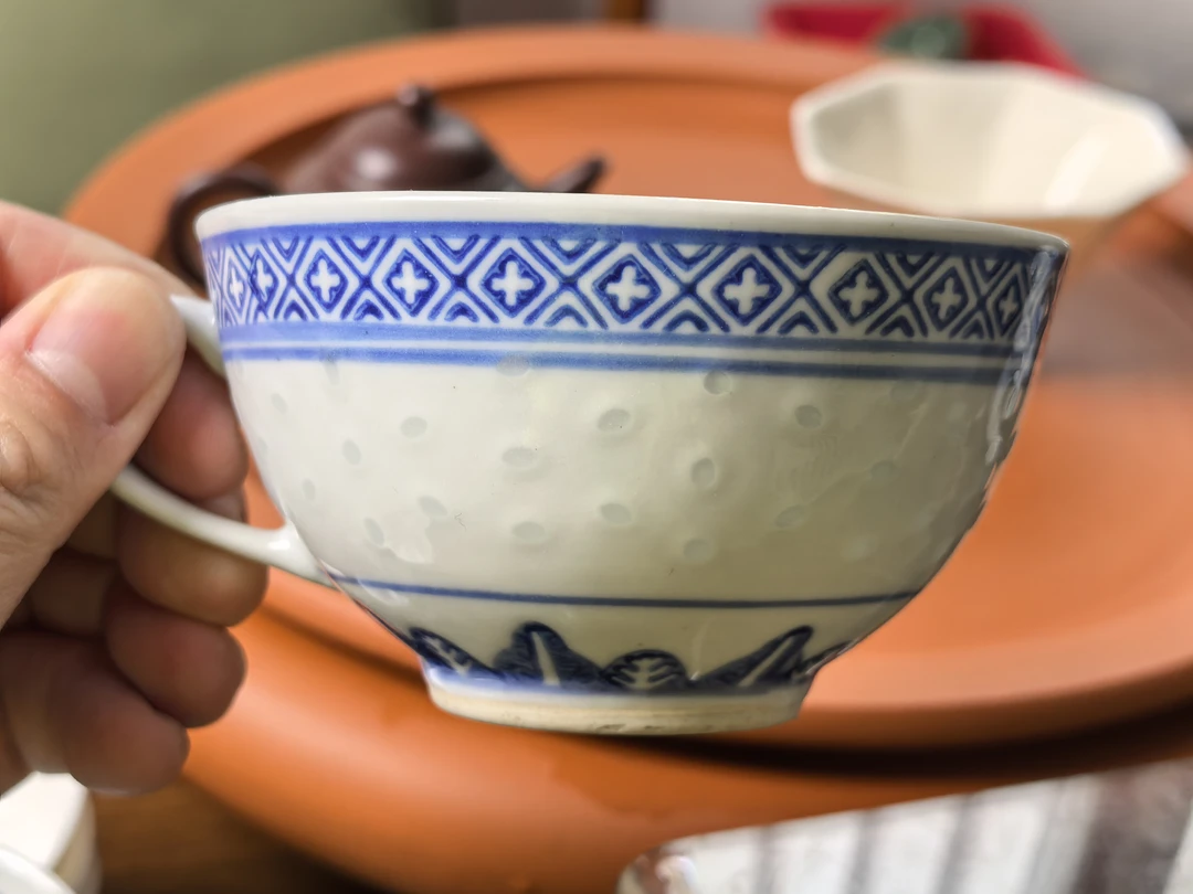 老龙窑567厂瓷青花玲珑龙纹咖啡杯原矿胎釉手工杯茶杯主人杯复古