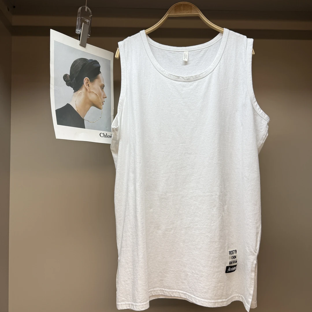 【桃子推荐】宽松纯色内搭无袖T恤基础款夏季潮流纯棉打底衫70332