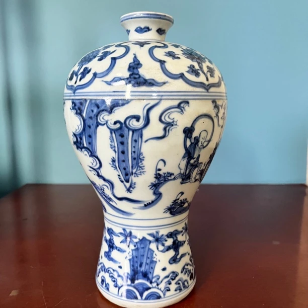 1166 明中期 青花人物故事梅瓶