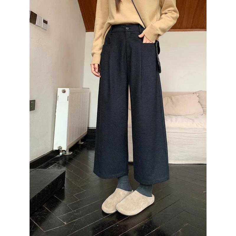 【ALINDM年终大清仓】冬季胖mm宽松休闲裤子200斤高腰阔腿AS25973