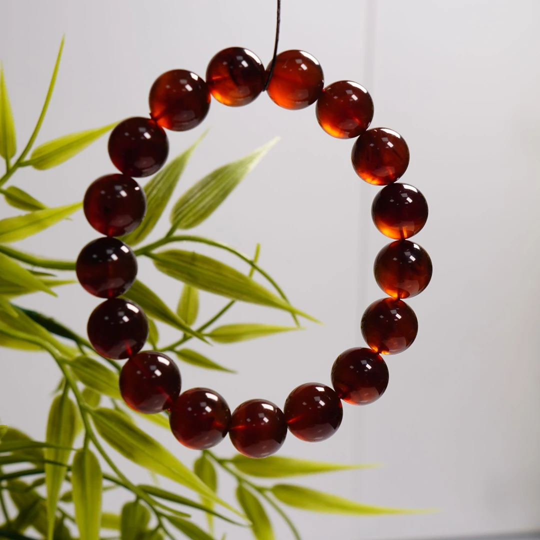 臻雅珠宝-紫蜜11+缅甸老坑料3A级琥珀素圈时尚百搭轻奢单圈手串