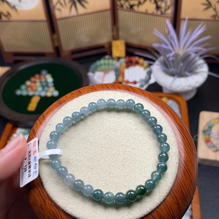翡翠未镶嵌手链卡5.8mm 清货放漏无鉴赏25