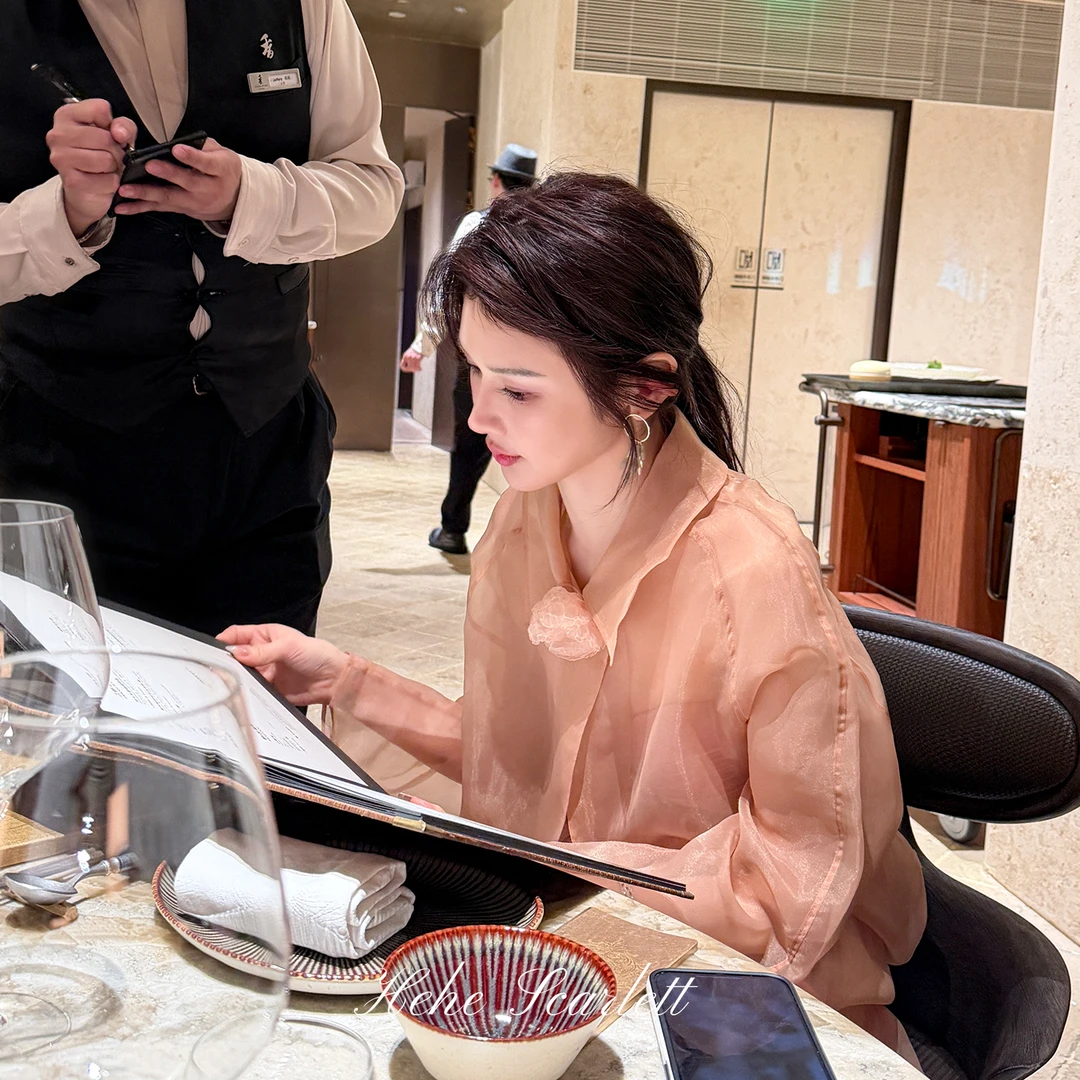 你的呵呵Scarlett|法式长款风衣轻盈微透气质翻领防晒风衣外套女