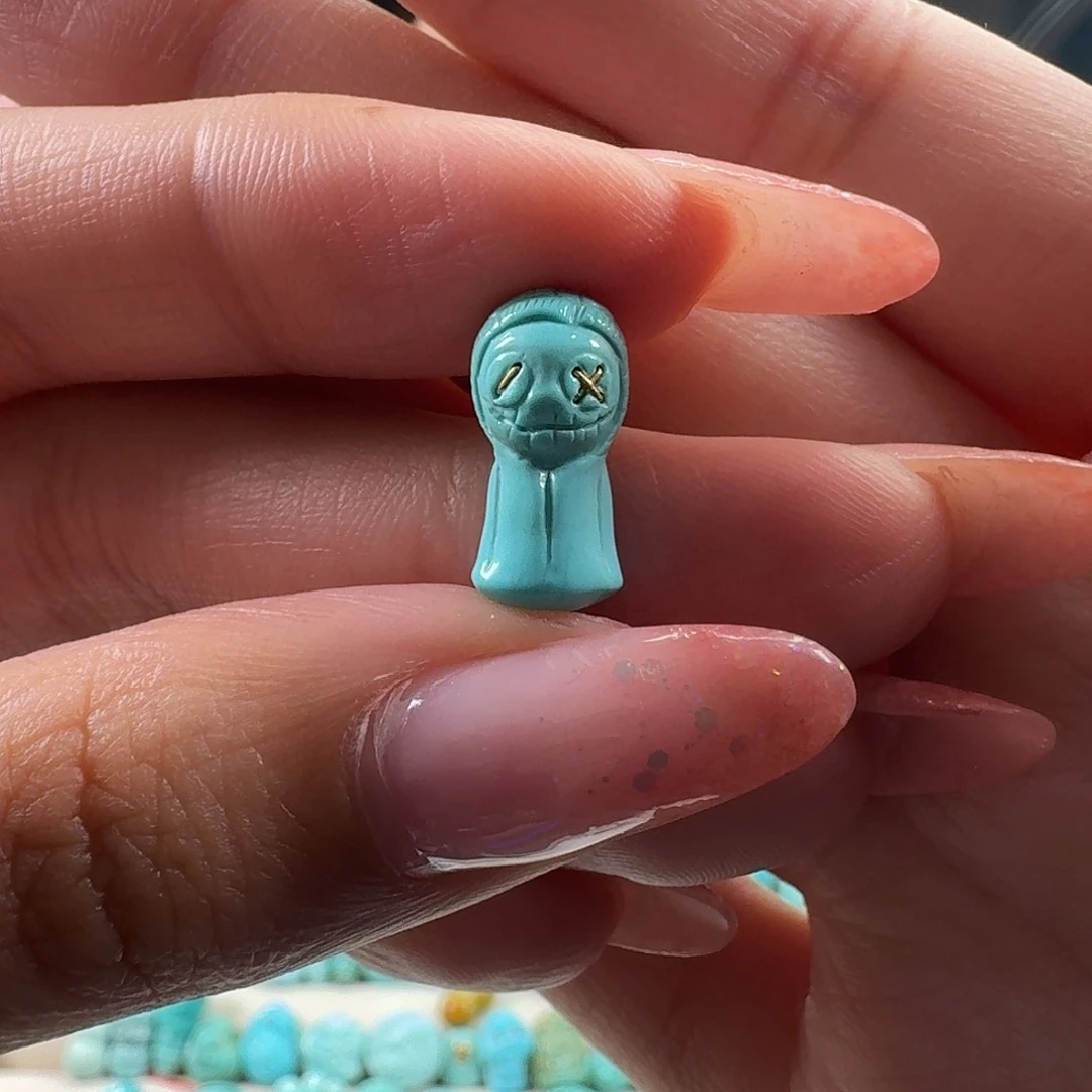 绿松石未镶嵌吊坠(不含链)晴天娃娃