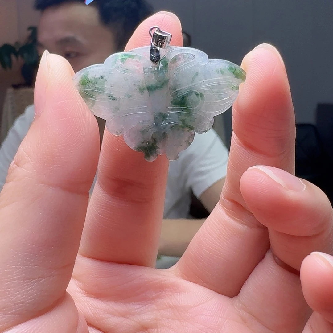 翡翠银S925镶嵌吊坠(不含链)多样性发货其一