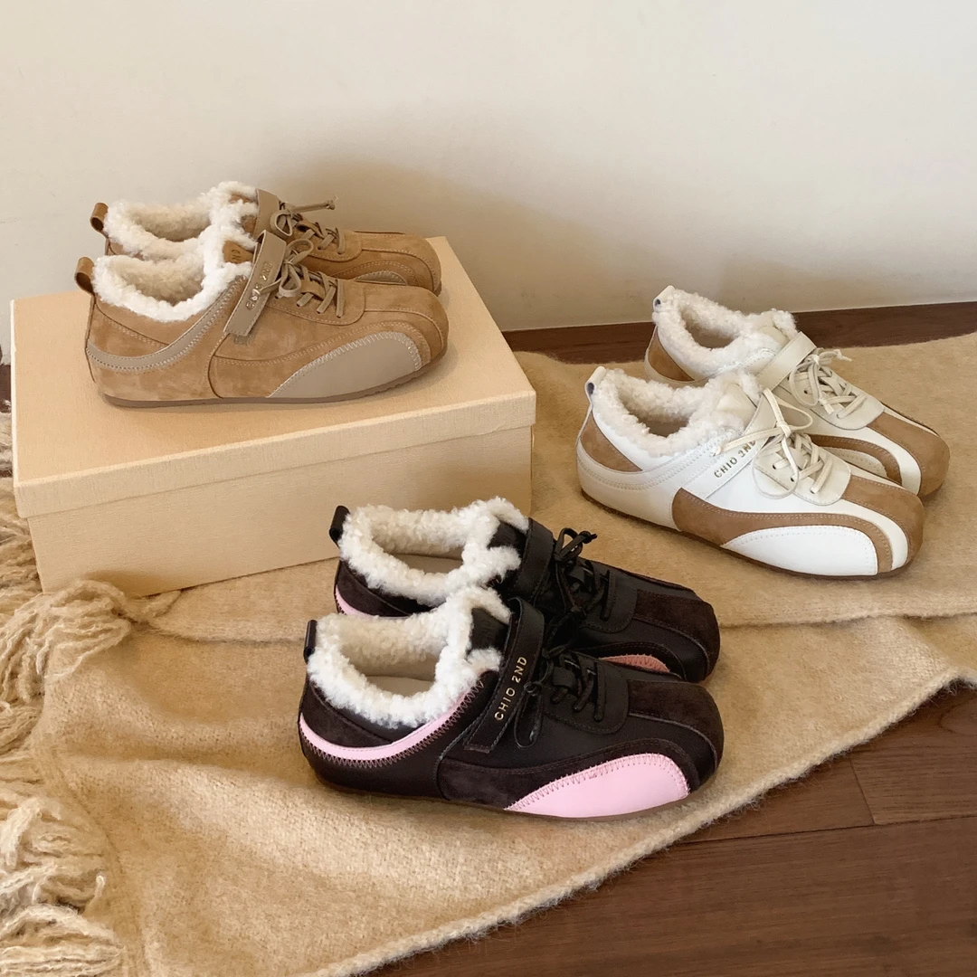 南风Chio2nd 德训鞋女鞋新款2025爆款时尚气质加绒运动鞋子