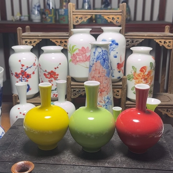 陶摆件景德镇陶瓷三件套