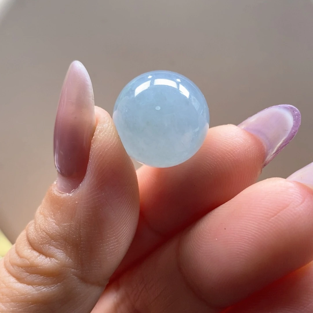 翡翠未镶嵌吊坠(不含链)翡翠天空蓝珠卡17