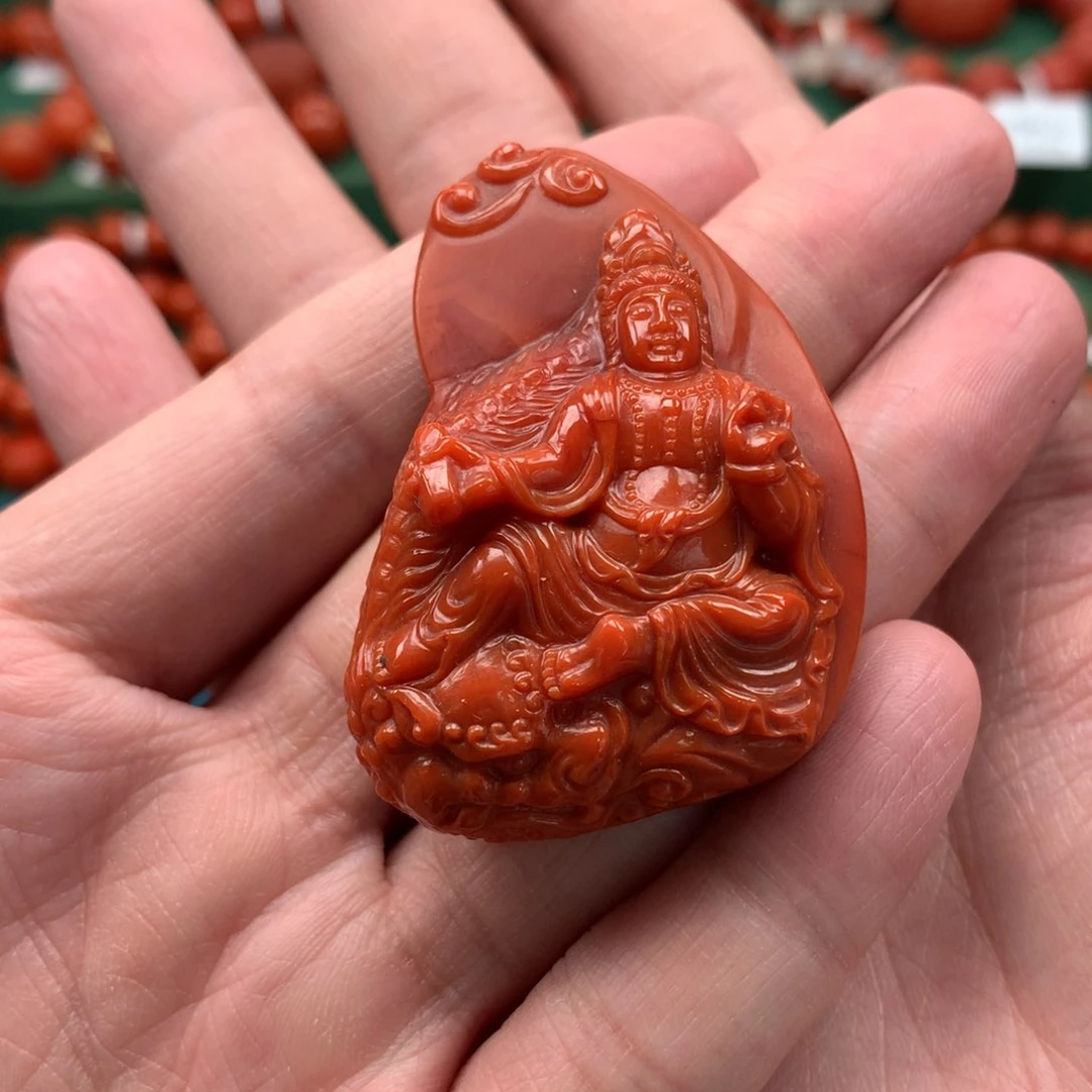 南红玛瑙吊坠未镶嵌