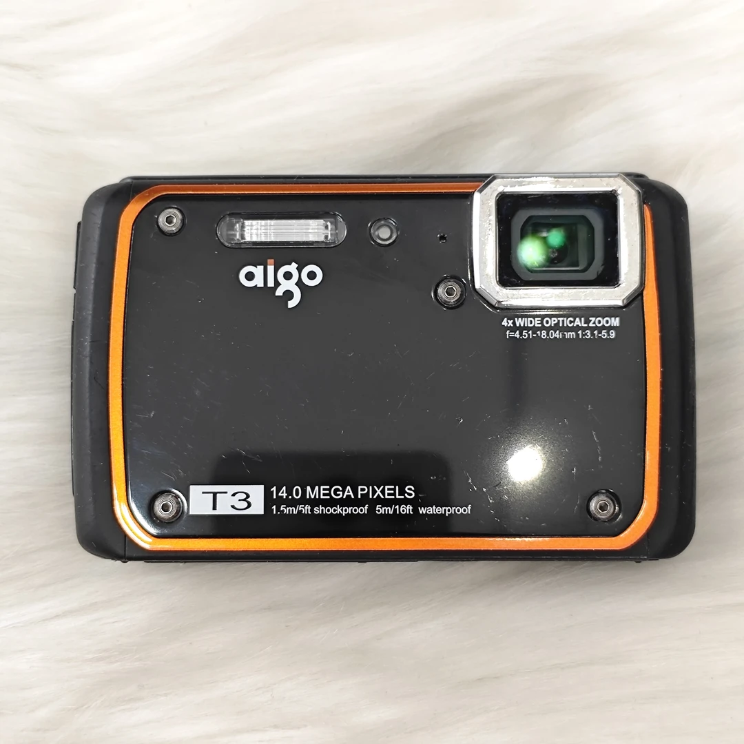9新 aigo/爱国者 t3 黑橙色 出片清晰奶油 配件齐全