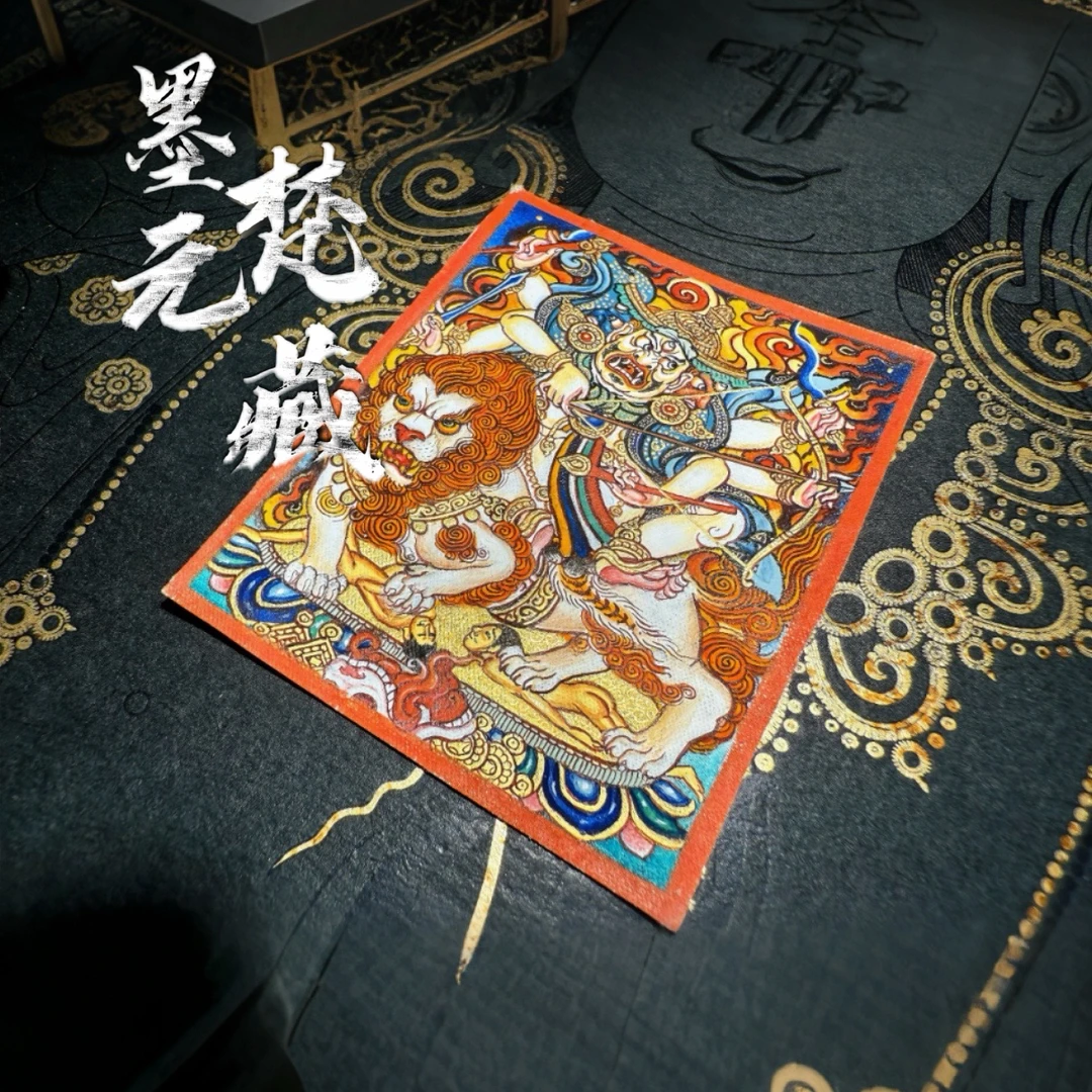 热贡顶工纯手绘矿物颜料天花板级别精品唐卡白哈尔王