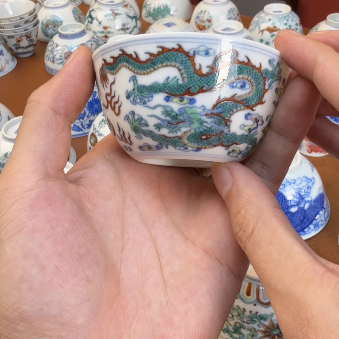 张***心摆件景德镇瓷器手工手绘