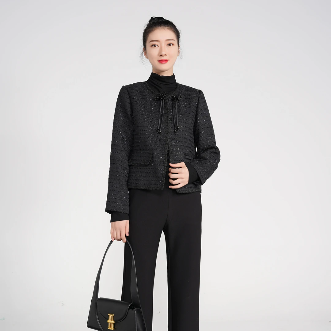 【秋季新款】高端法式轻奢设计感小众气质优雅洋气小香外套AQ2870