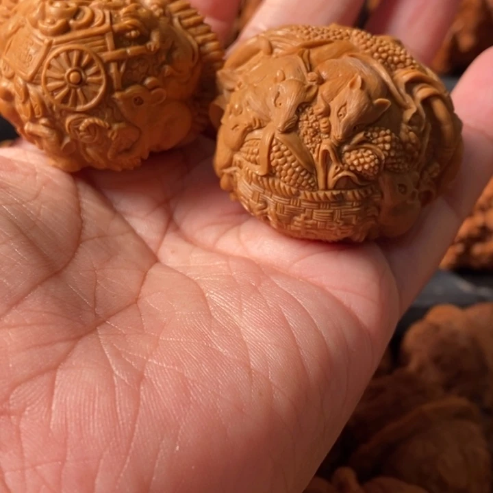 觉***沃文玩核桃把件五鼠