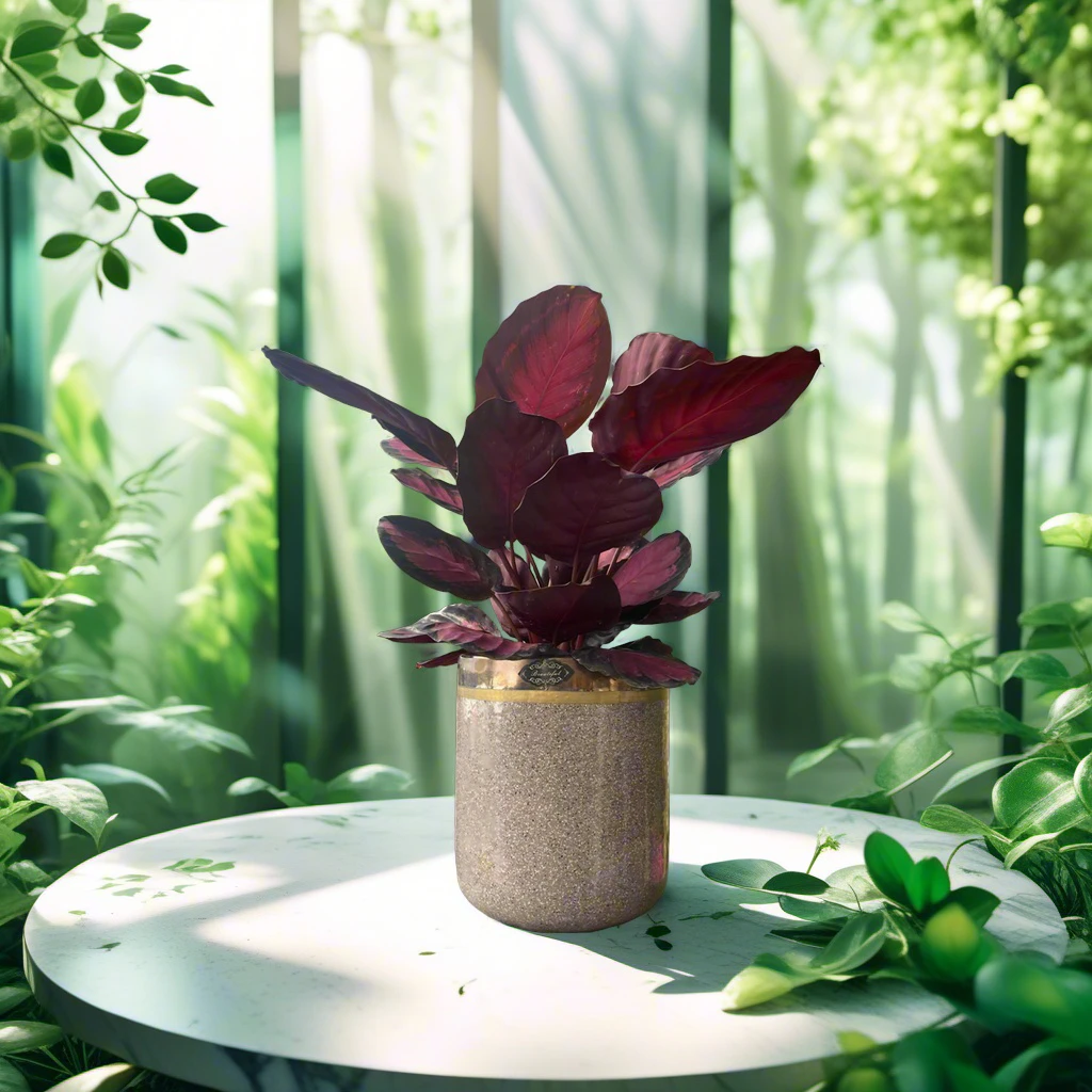 红美丽彩虹竹芋盆栽室内耐阴好养绿植可净化空气适合桌面摆放