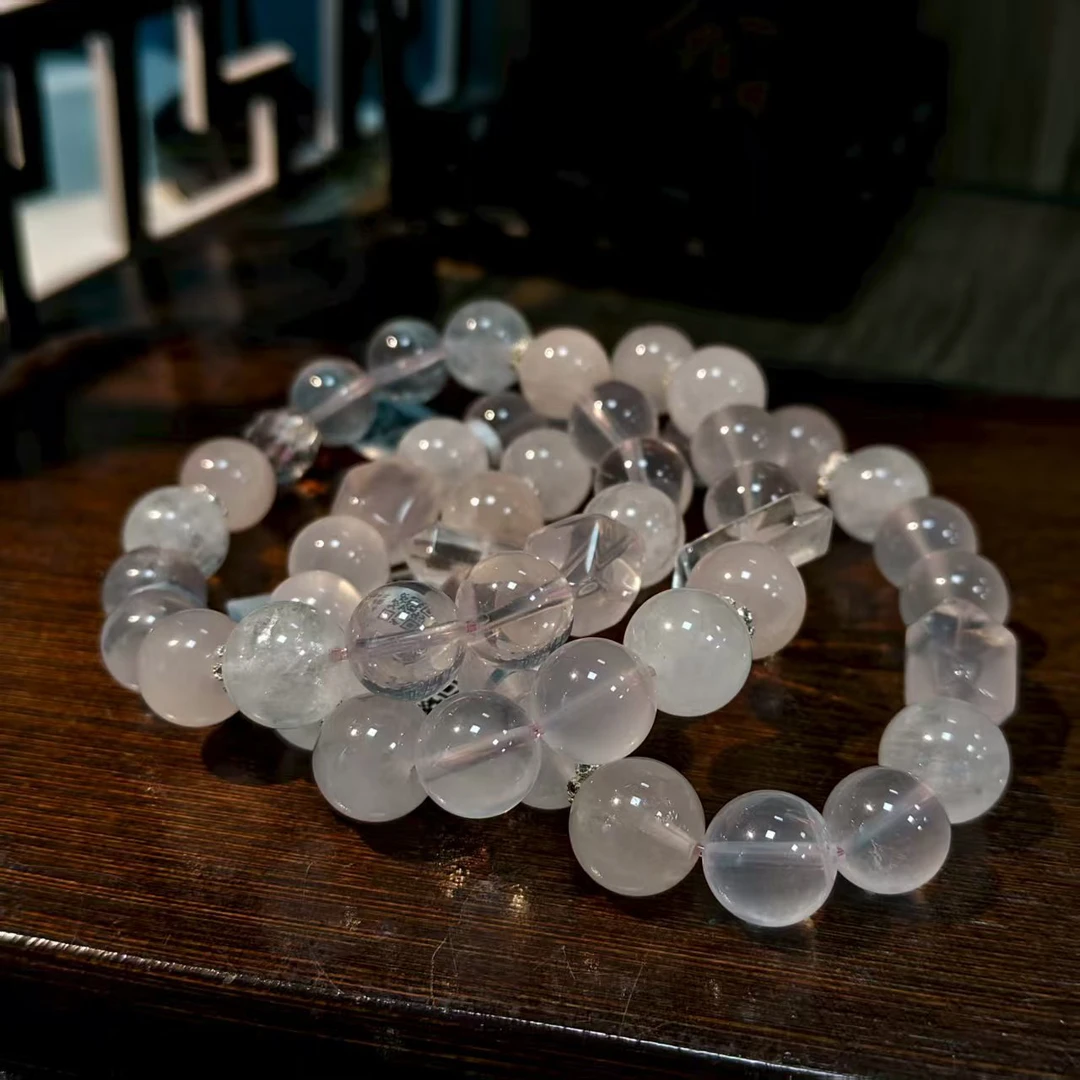 【书记甄选】天然粉水晶单圈手链 多样性发一件 约11mm 3370JS