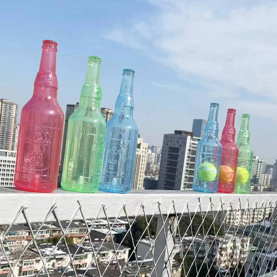 狗狗玩具瓶子新款宠物发声玩具逗狗解闷耐咬耐磨TPR网球酒瓶橡胶