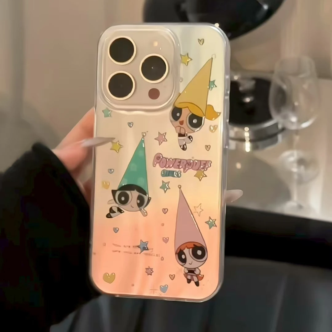 流星纹IMD礼帽小女警适用iPhone16promax苹果15pro个性14手机壳13