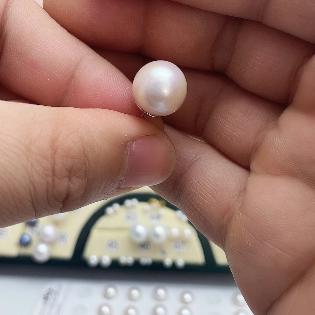 ****枝耳饰淡水珍珠银S925镶嵌