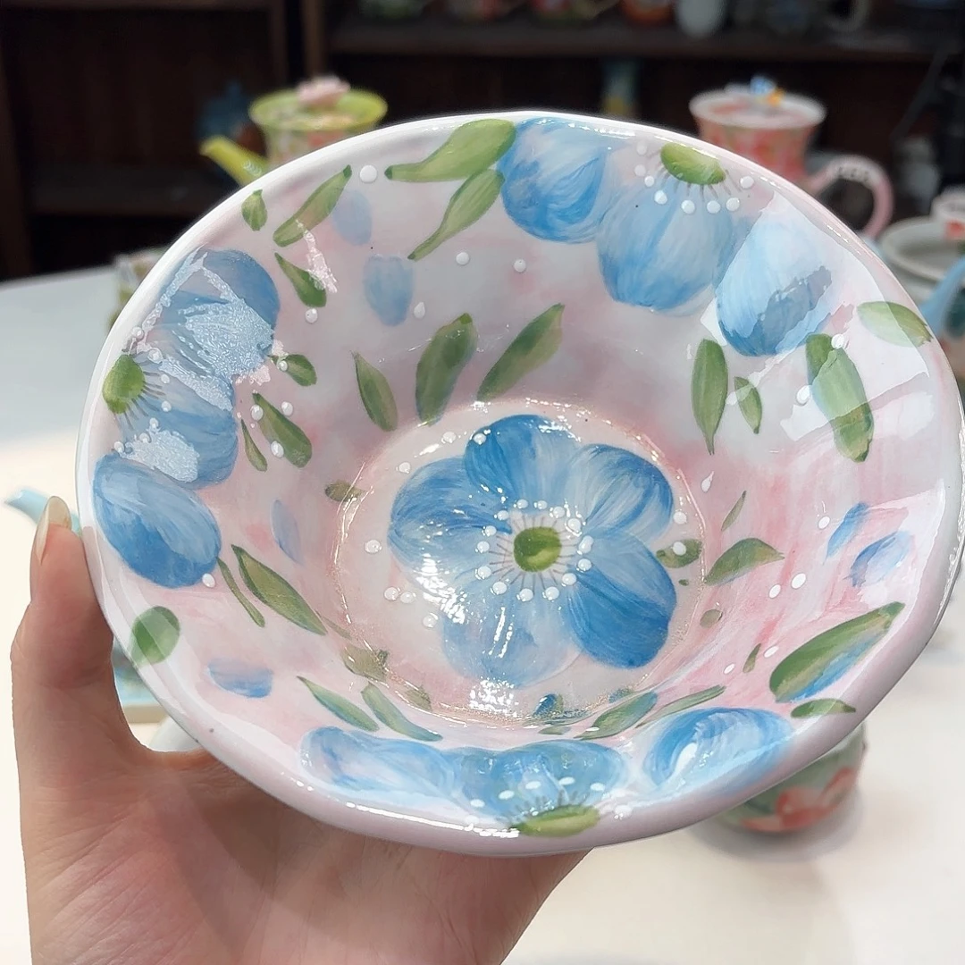 景德镇手绘高温釉下彩陶瓷茶具