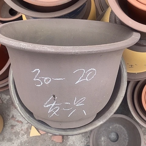 紫砂中国宜兴紫砂花盆,