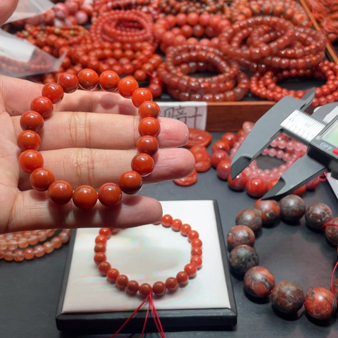 南红玛瑙手链未镶嵌