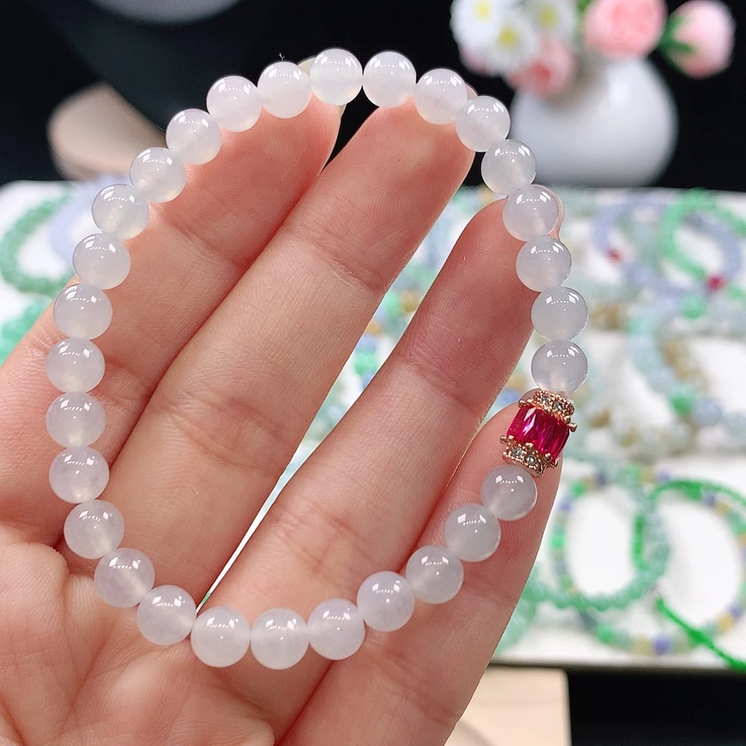 翡翠未镶嵌手链6mm