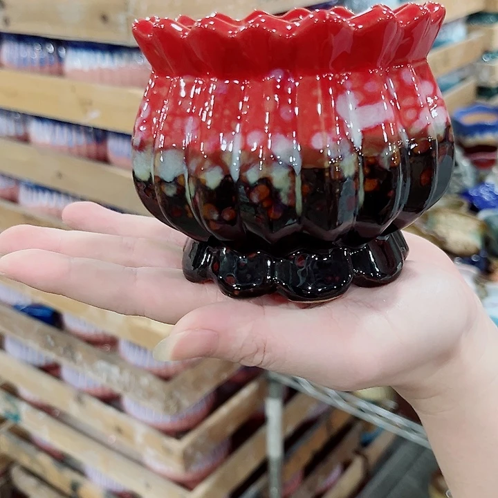 有孔.凑单10元陶瓷花盆发货！