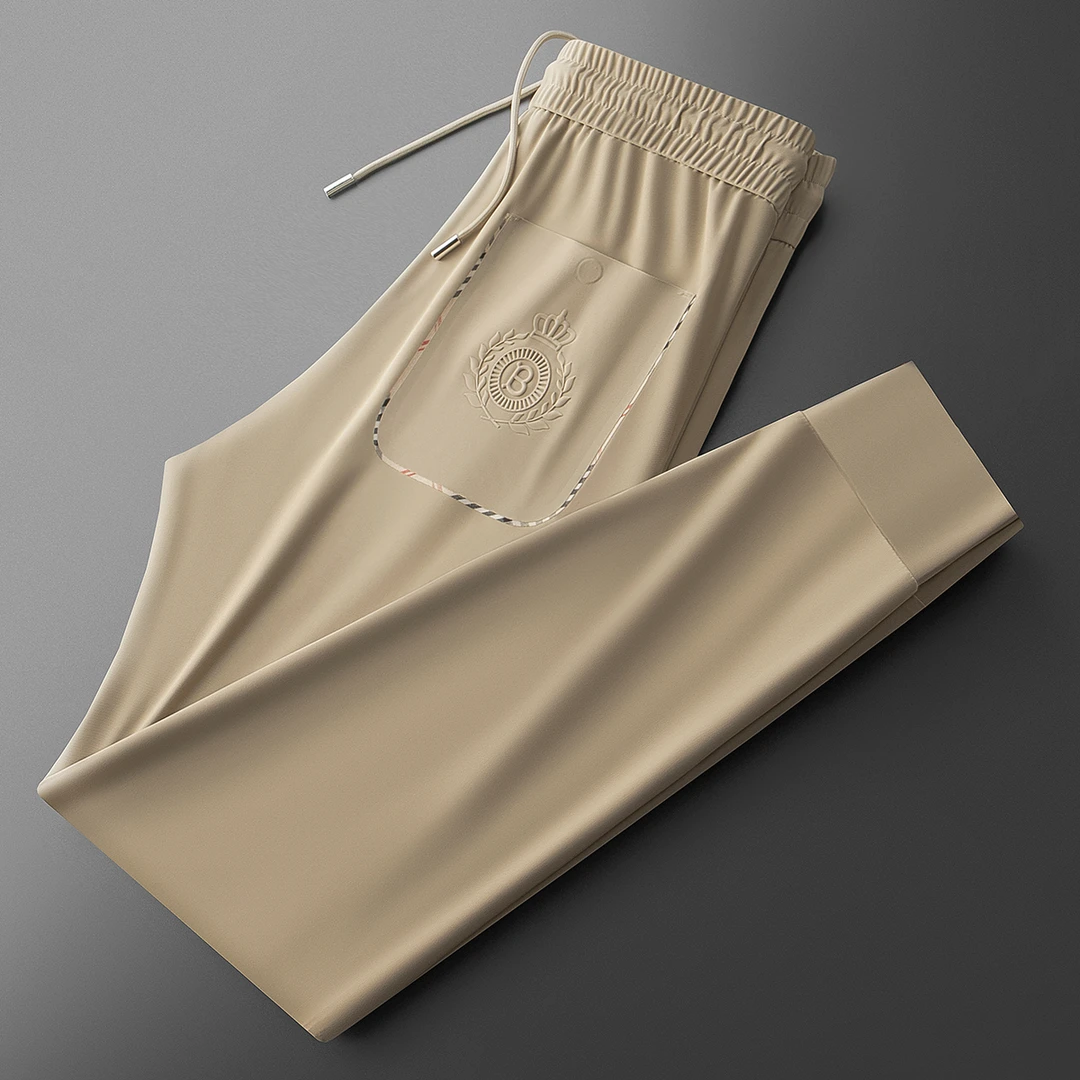 希敦纽勒夏季舒适时尚潮流裤子抗皱速干男士小脚百搭卫裤休闲裤