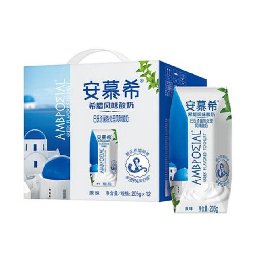 【6月】伊利安慕希希腊风味酸奶205g*12瓶原味酸奶