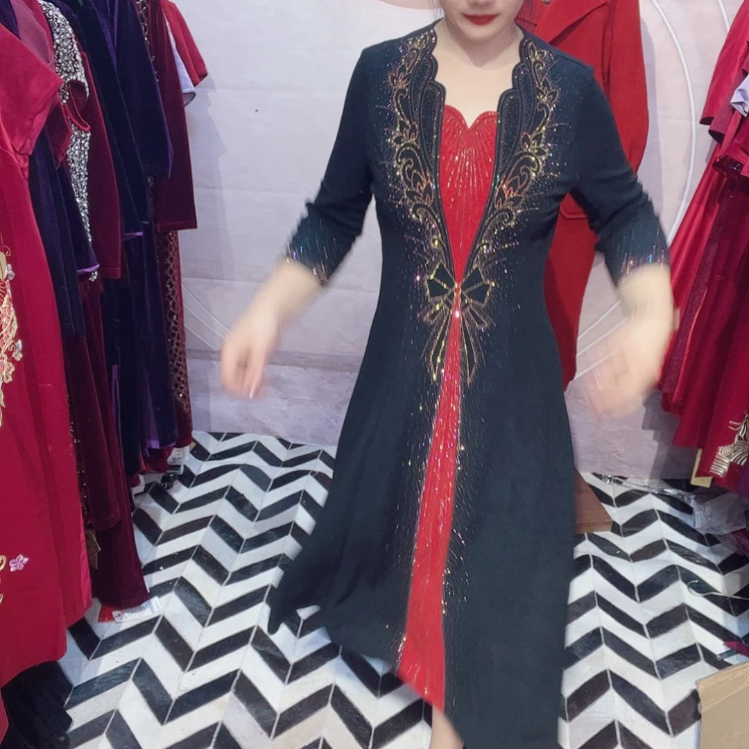 爱***凤xl码旗袍连衣裙修身显瘦