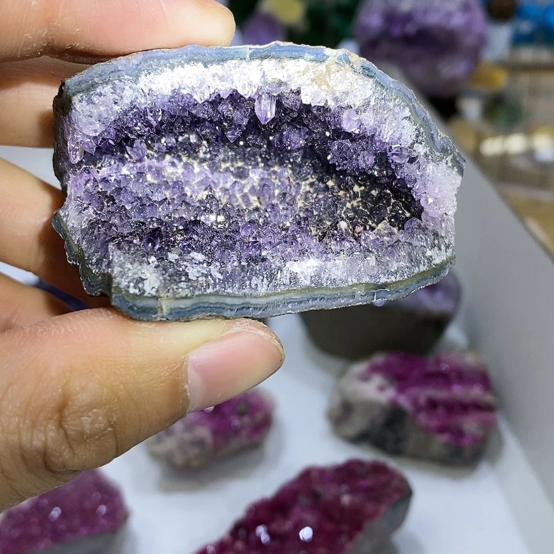 紫晶水晶水晶水晶水晶未镶嵌糕****）