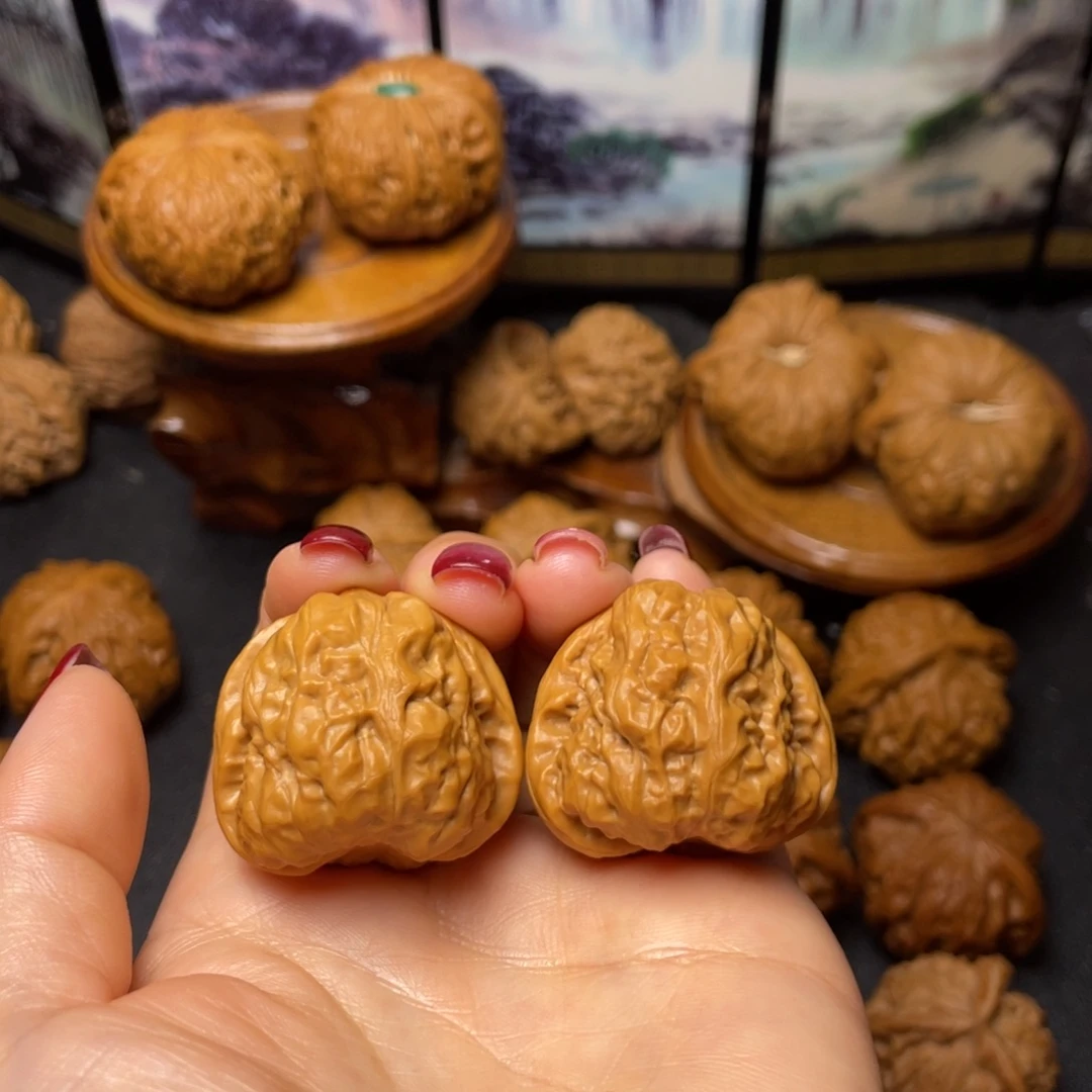 文玩核桃把件34蛤蟆头