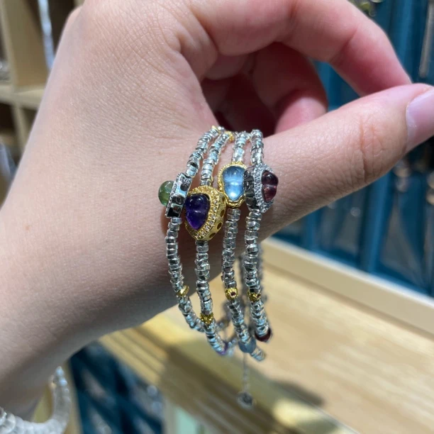 925银手链 手链 海洋之星 手工气质时尚精美彩色