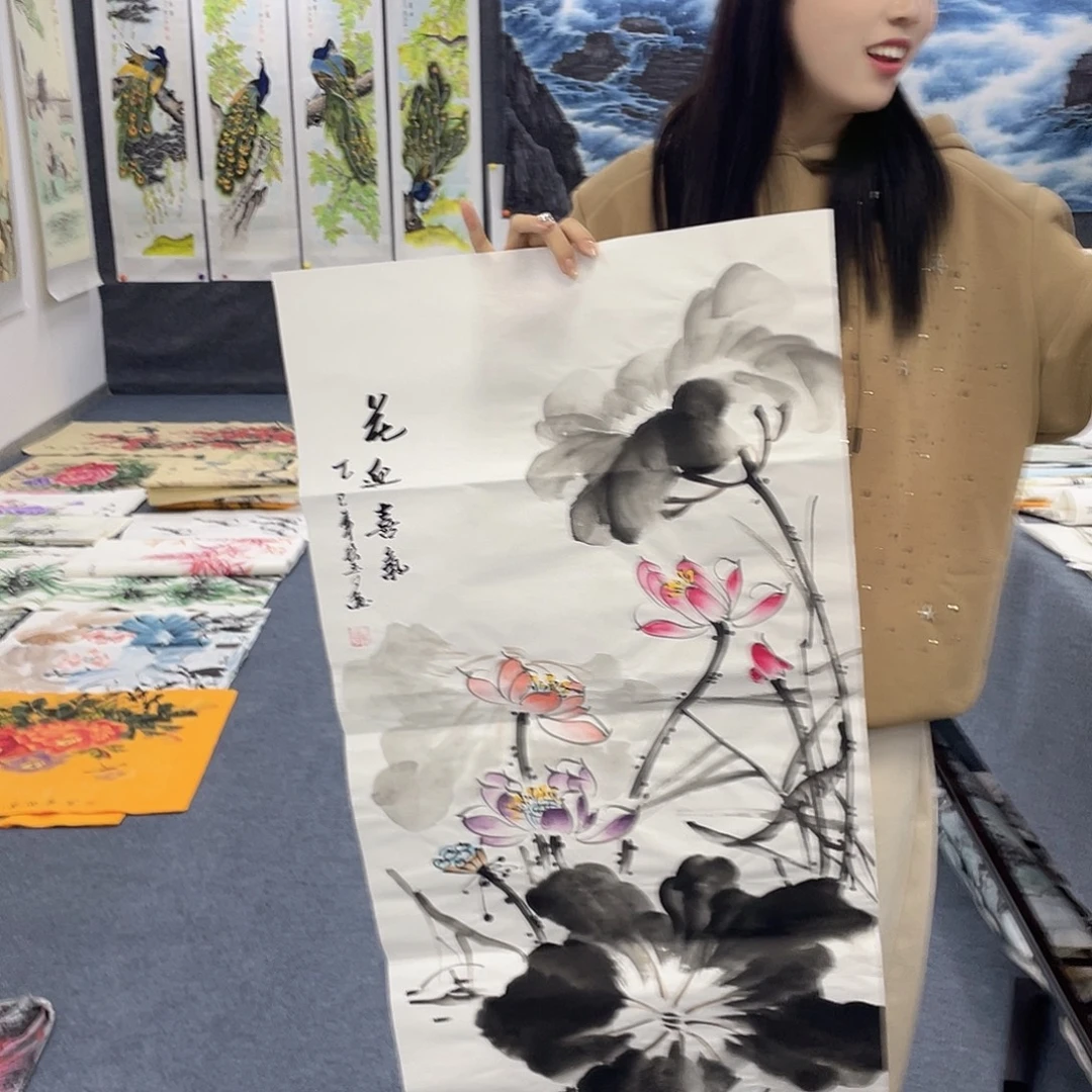 国画作品小姐姐放漏…