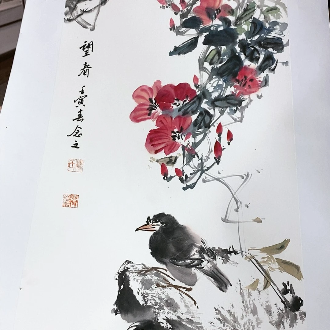 国画国画手绘书法作品