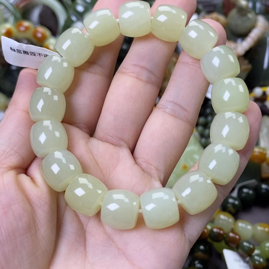 未镶嵌手串透闪石质玉特*冬