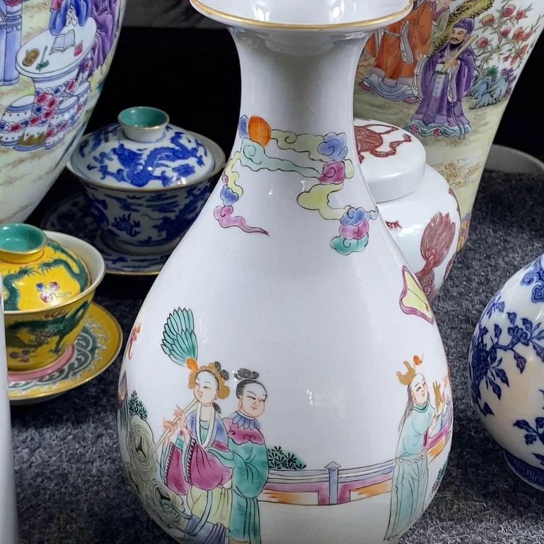 手工手绘陶瓷摆件工艺品预**足