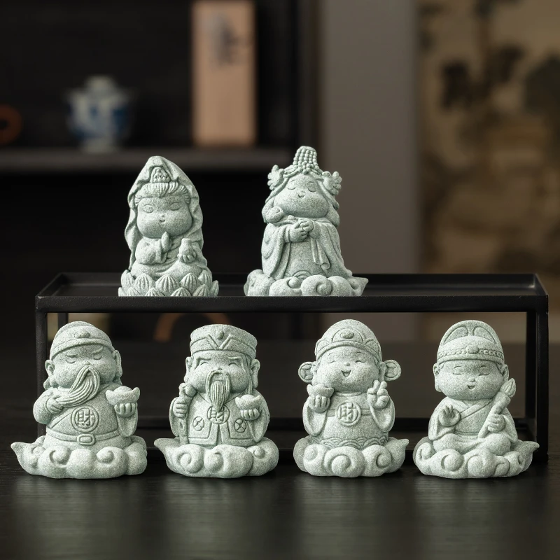 青砂石逍遥小神仙茶宠摆件家用精品可养茶玩茶桌茶盘茶具装饰品