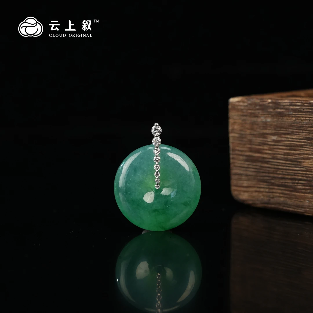 【云上叙】20 QJD03400090 18K金镶嵌翡翠吊坠-多样性发一件