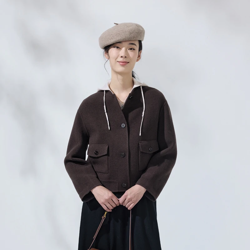 《二次方》橡叶棕超轻毛呢FS6181/254