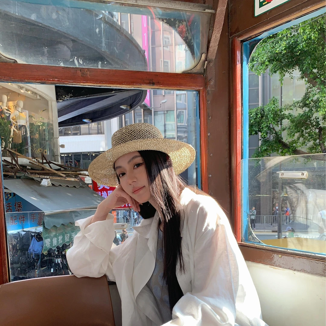 韩国ins手工草编平顶礼帽子女欧美风英伦时尚出游度假镂空遮阳帽