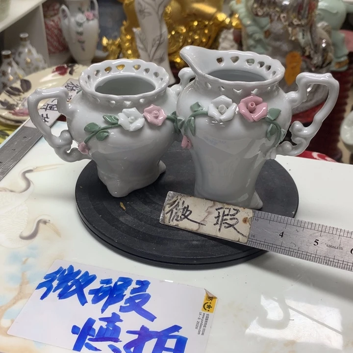 摆件微瑕陶瓷介意勿拍